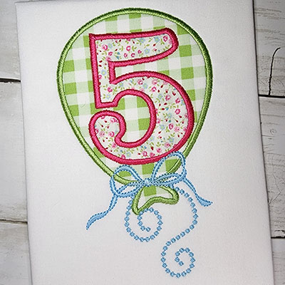 birthday balloon applique 5